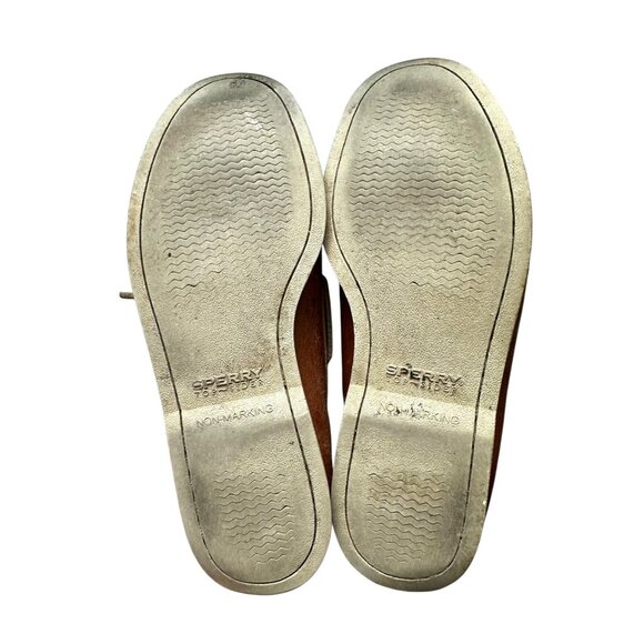 Sperry Authentic Original 2-Eye Boat Shoes Brown Leather Classic Nautical Loafer - Picture 9 of 10